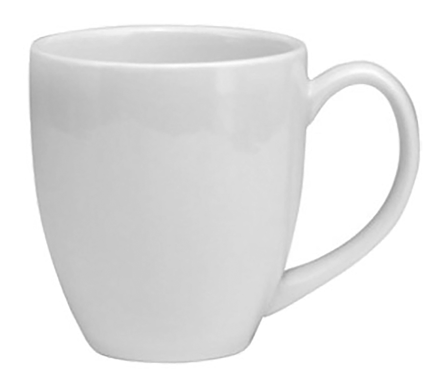 BRIGHT WHITE WARE EURO MUG, 14 OZ. - 1880 Hospitality