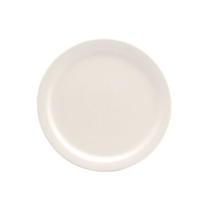 CREAM WHITE WARE NARROW RIM PLATE, 10.25″