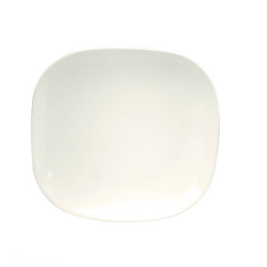 CREAM WHITE WARE SQUARE PLATE, 10.5″