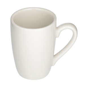 CREAM WHITE WARE EURO MUG, 12 OZ.