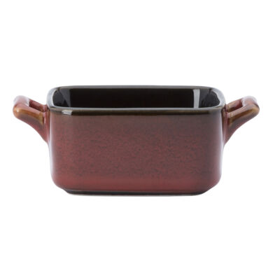 CRIMSON RUSTIC MINI BAKER WITH HANDLES, 3 OZ.